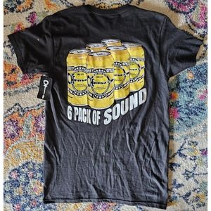 C Harvel Guitars 6 Pack of Sound Men's T-Shirt Gift, Black, S (SMALL) Music